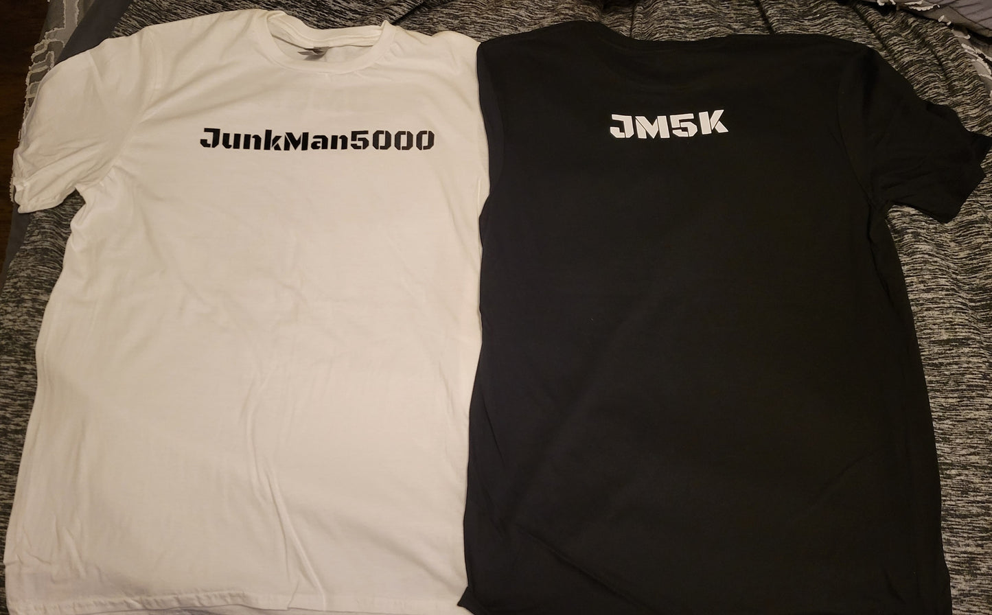 JunkMan5000 T-SHIRTS (WHITE-LARGE & XL)