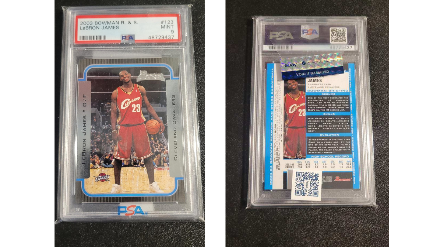 2003 BOWMAN ROOKIE & STARS LeBRON JAMES ROOKIE SGC 9